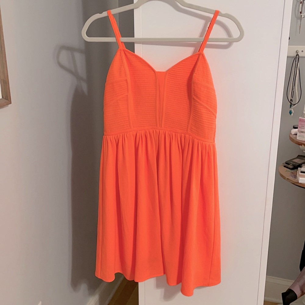 Orange mini dress